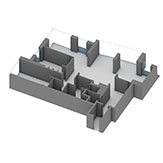 Обмерные работы и 3D-моделирование квартиры (нажмите для увеличения)